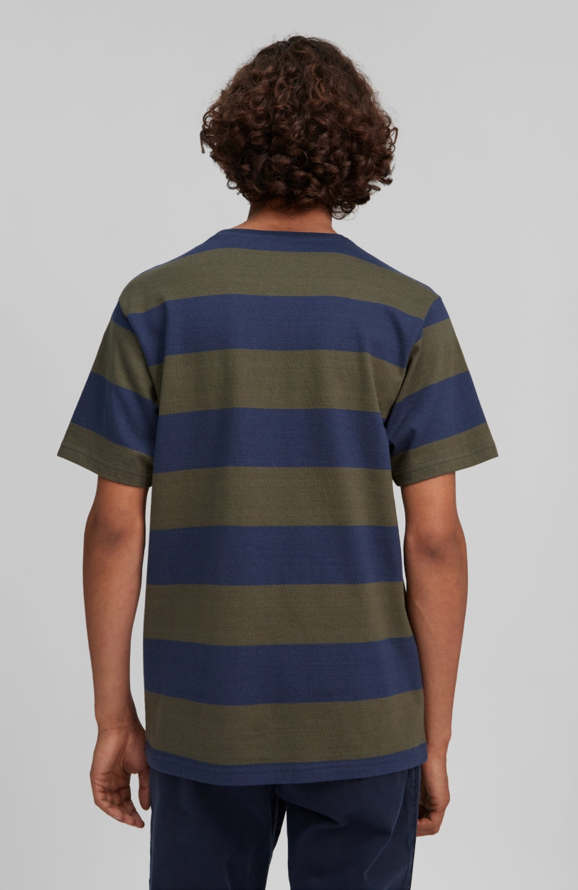 Block Stripe T-Shirt | Blue Print - A