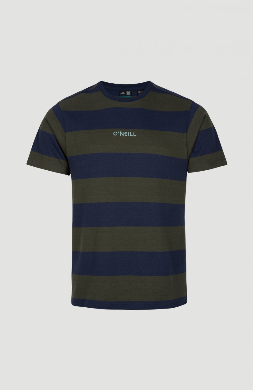 Block Stripe T-Shirt | Blue Print - A