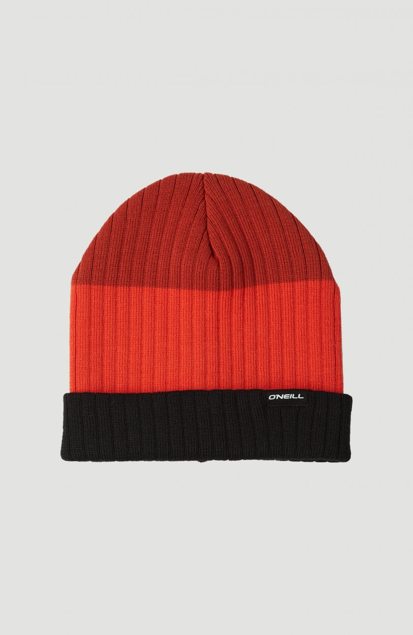Blockstripe Beanie | Rooibos Red
