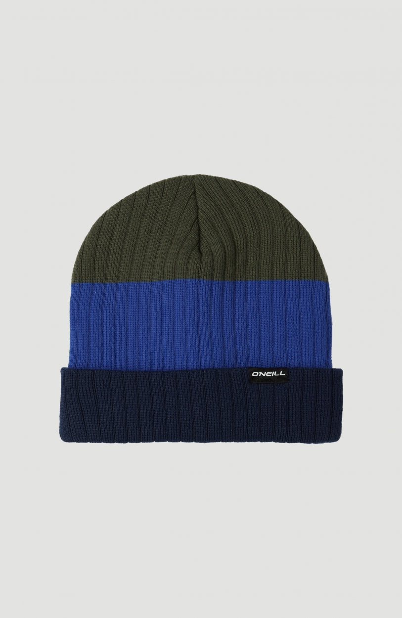 Blockstripe Beanie | Forest Night -A