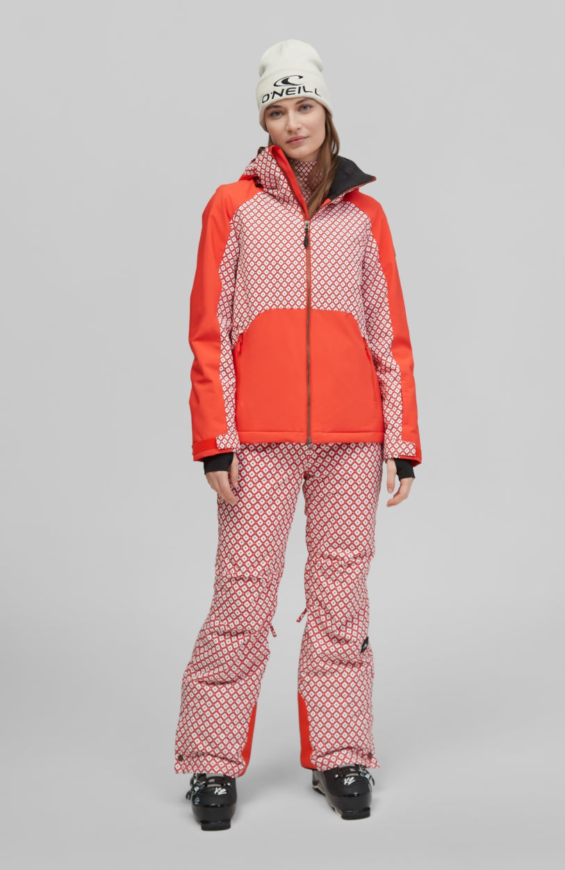 Adelite Snow Jacket | Red With White