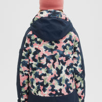 Adelite All Over Print Snow Jacket | Blue With Pink or Purple