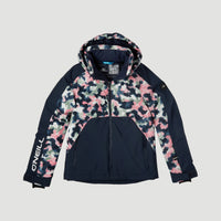 Adelite All Over Print Snow Jacket | Blue With Pink or Purple