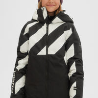 Adelite All Over Print Snow Jacket | BlackOut - A