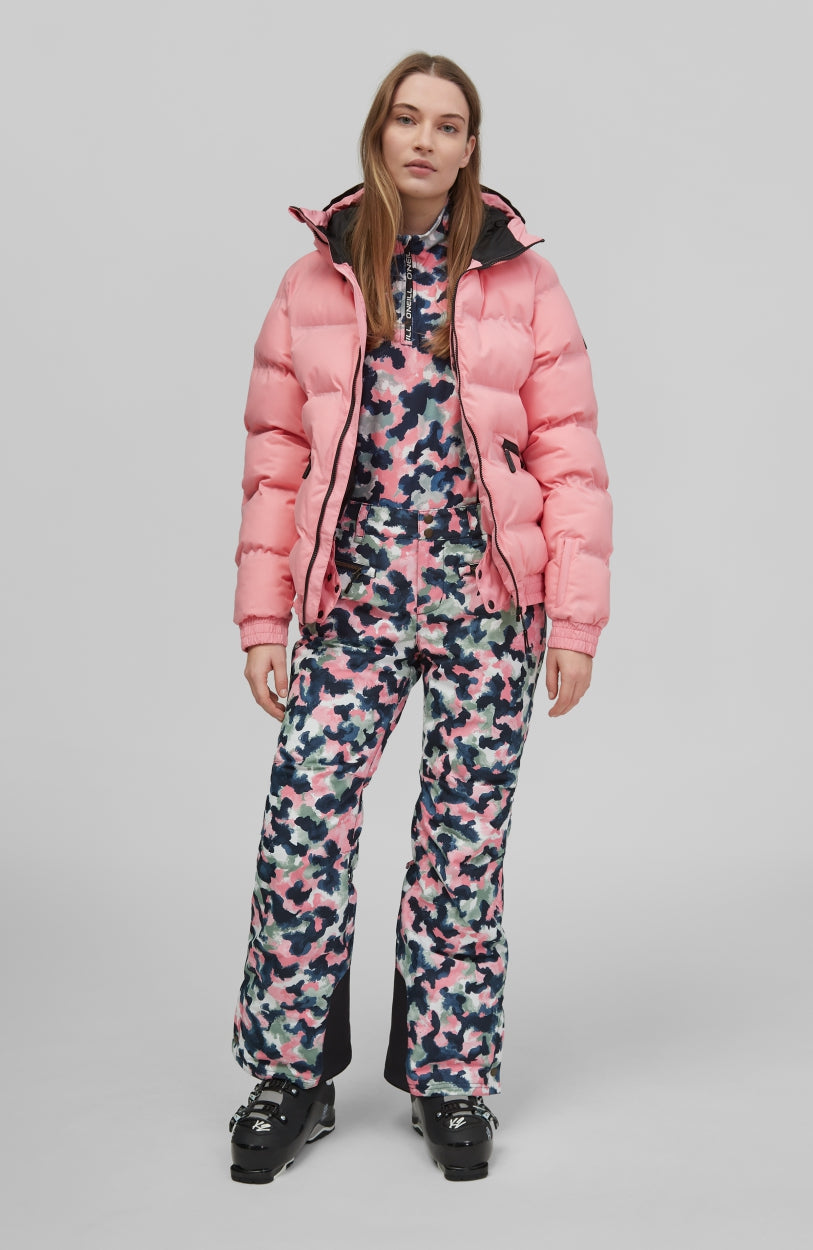 Clime All Over Print Half Zip Fleece | Blue With Pink or Purple