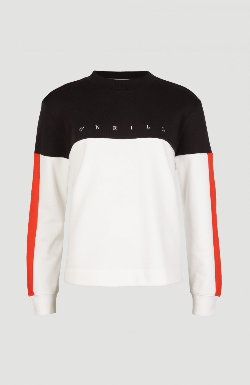 Block Crew Sweatshirt | Powder White