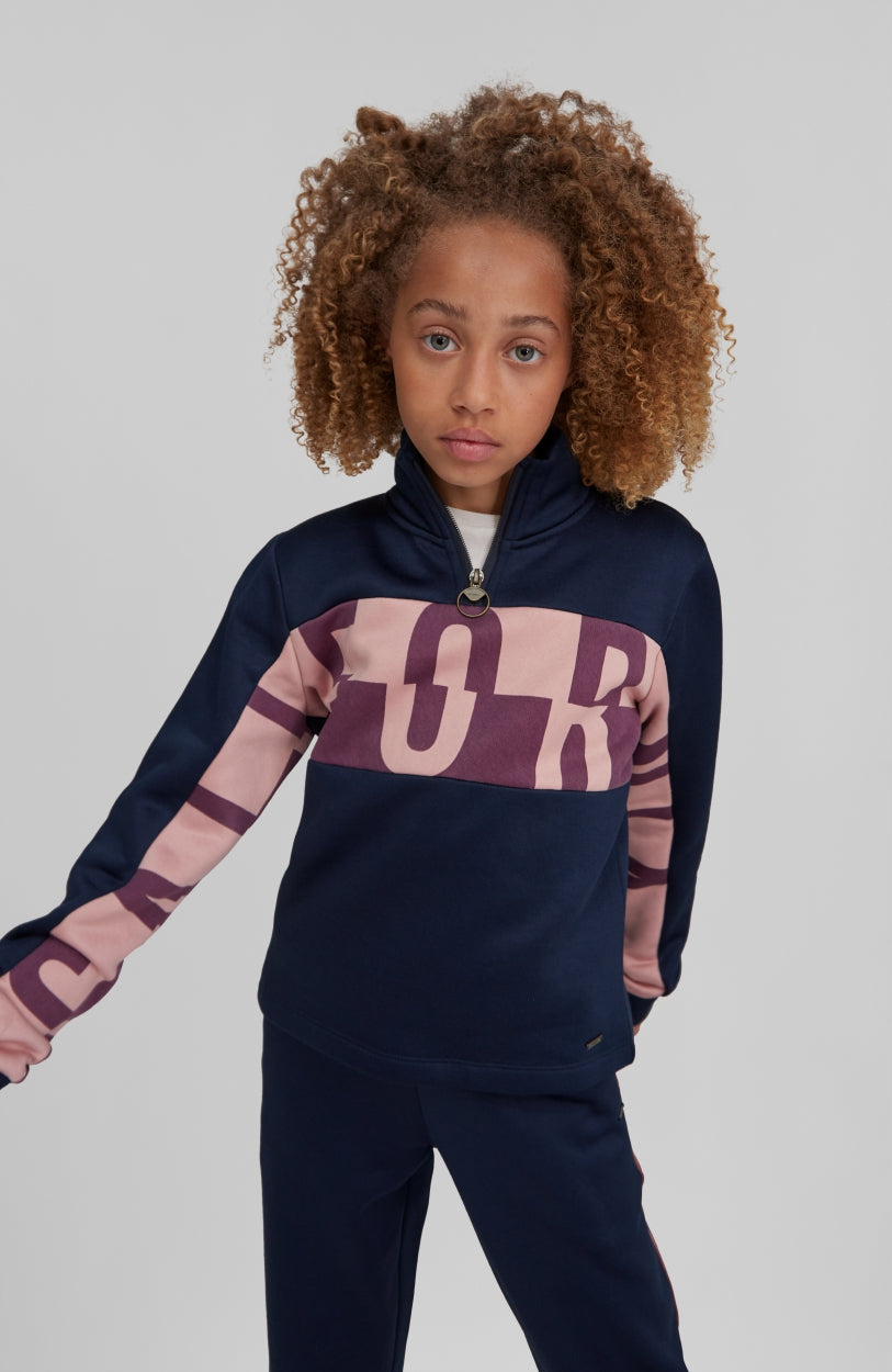 Cali Anorak Half Zip Sweatshirt | Ink Blue -A