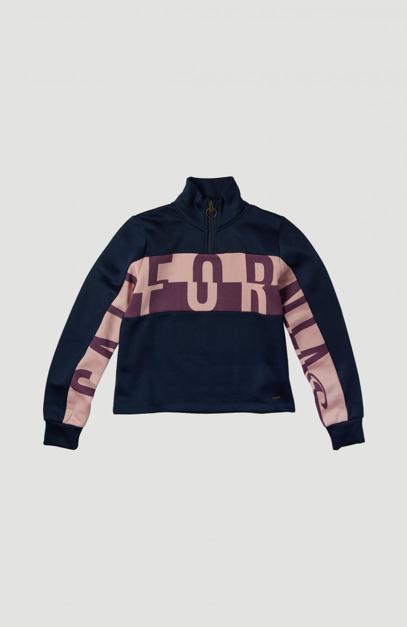 Cali Anorak Half Zip Sweatshirt | Ink Blue -A