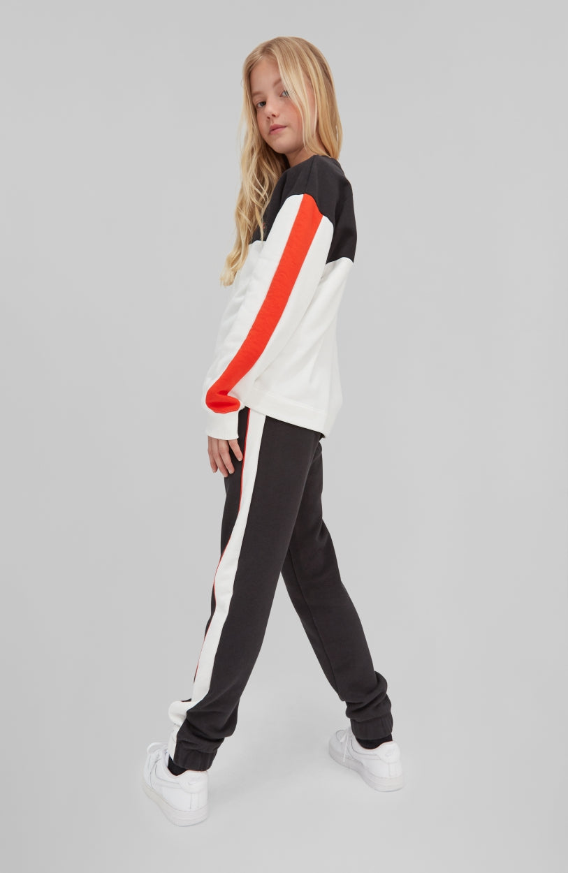 Colorblock Crew Sweatshirt | Powder White