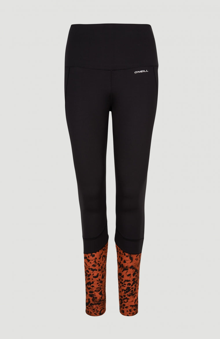 Active Printed Legging | Brown With Red