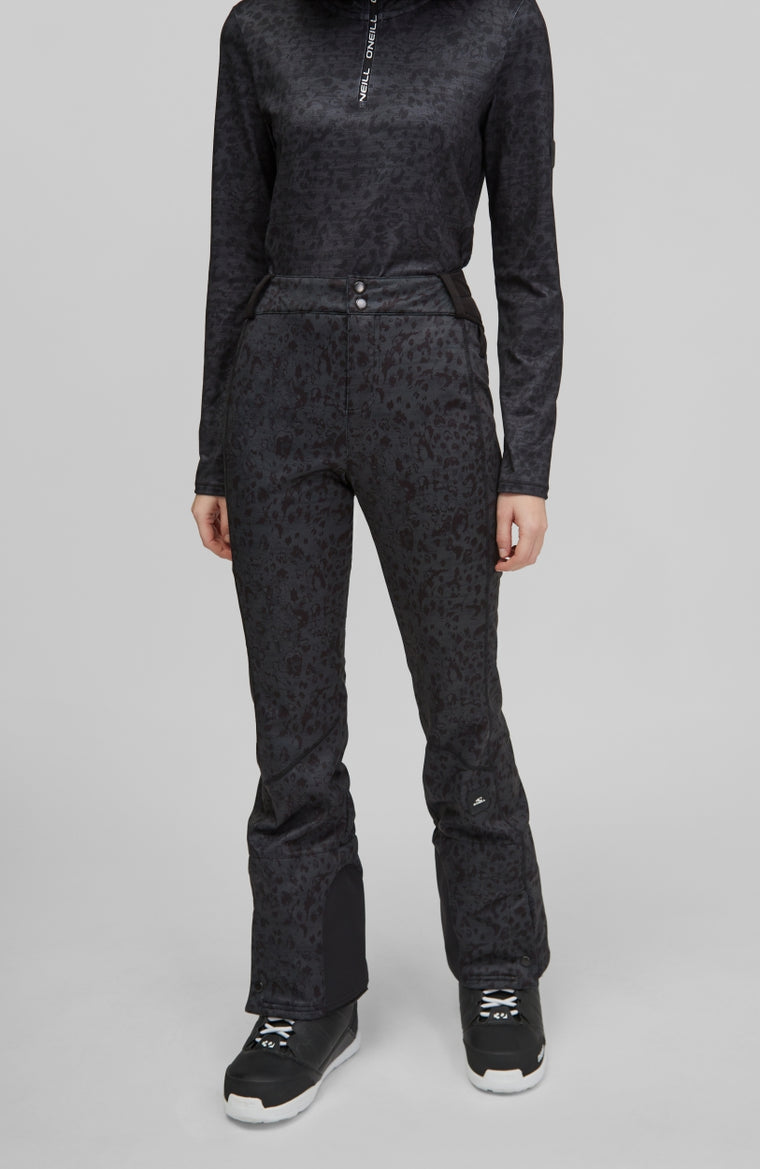 Blessed All Over Print Snow Pants | Grey With Black