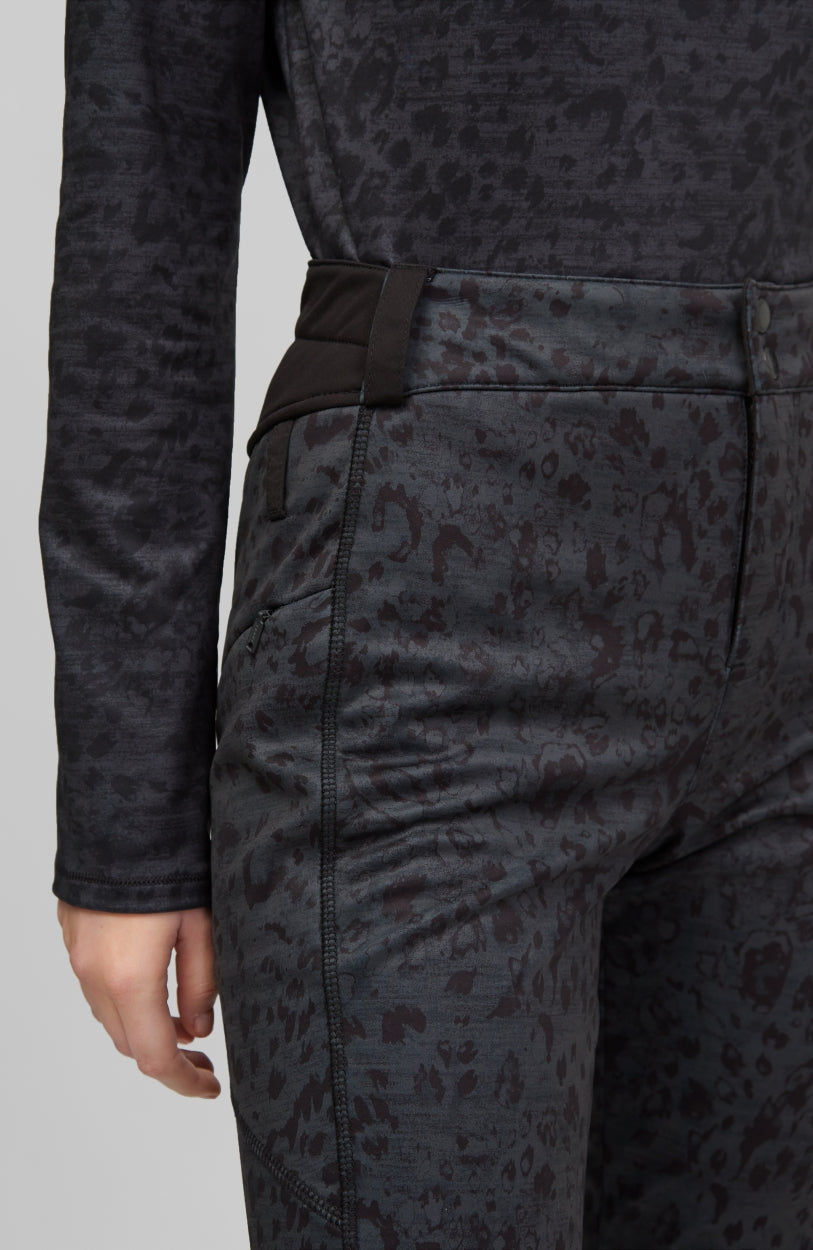 Blessed All Over Print Snow Pants | Grey With Black