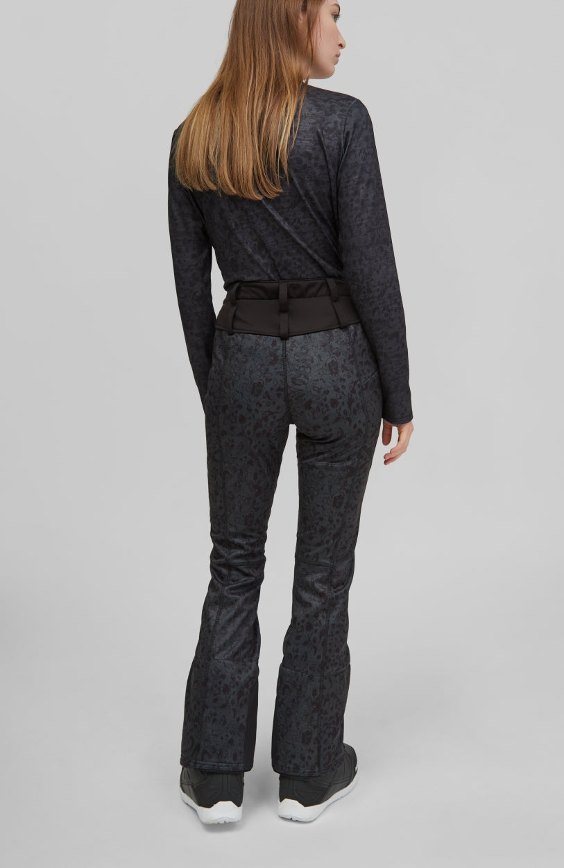 Blessed All Over Print Snow Pants | Grey With Black