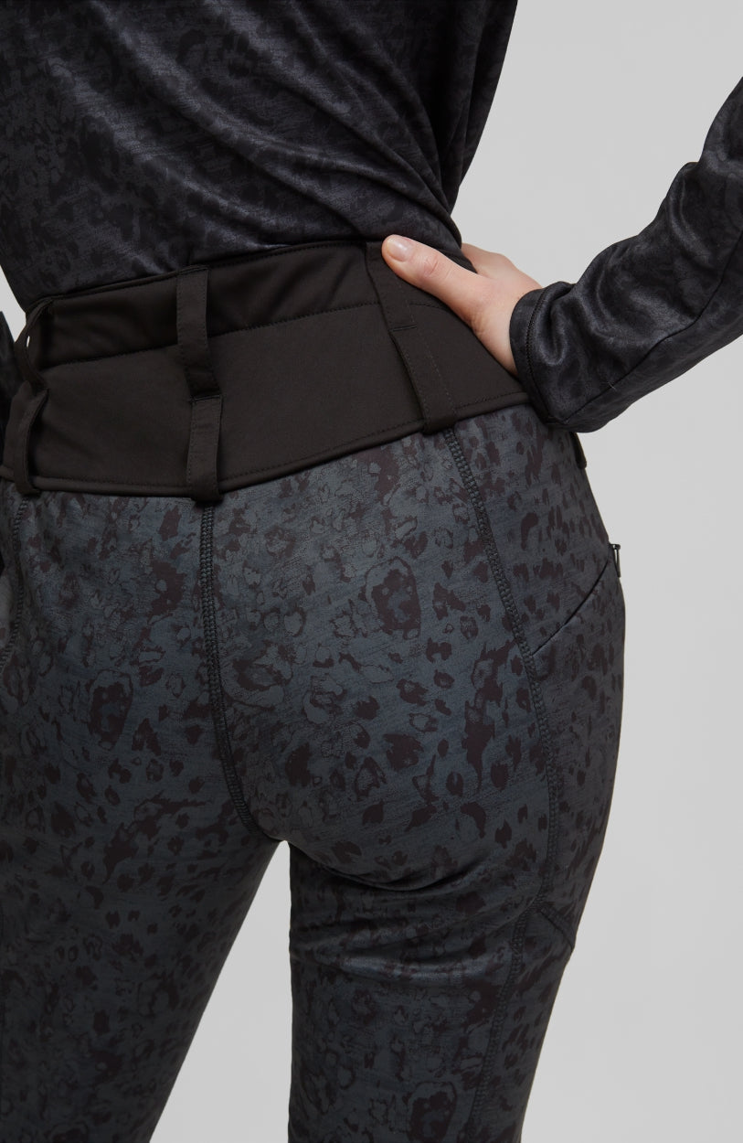 Blessed All Over Print Snow Pants | Grey With Black