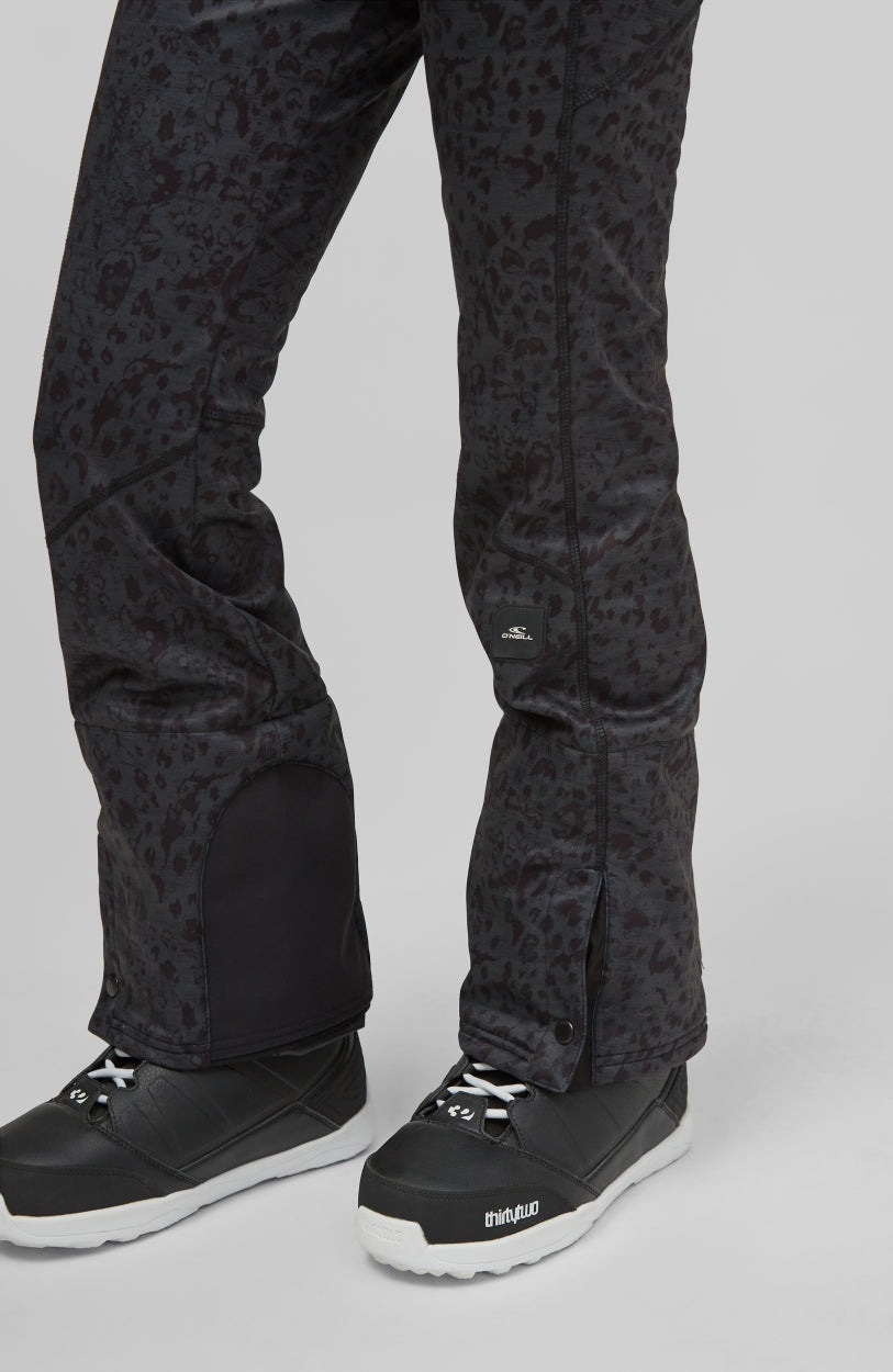 Blessed All Over Print Snow Pants | Grey With Black