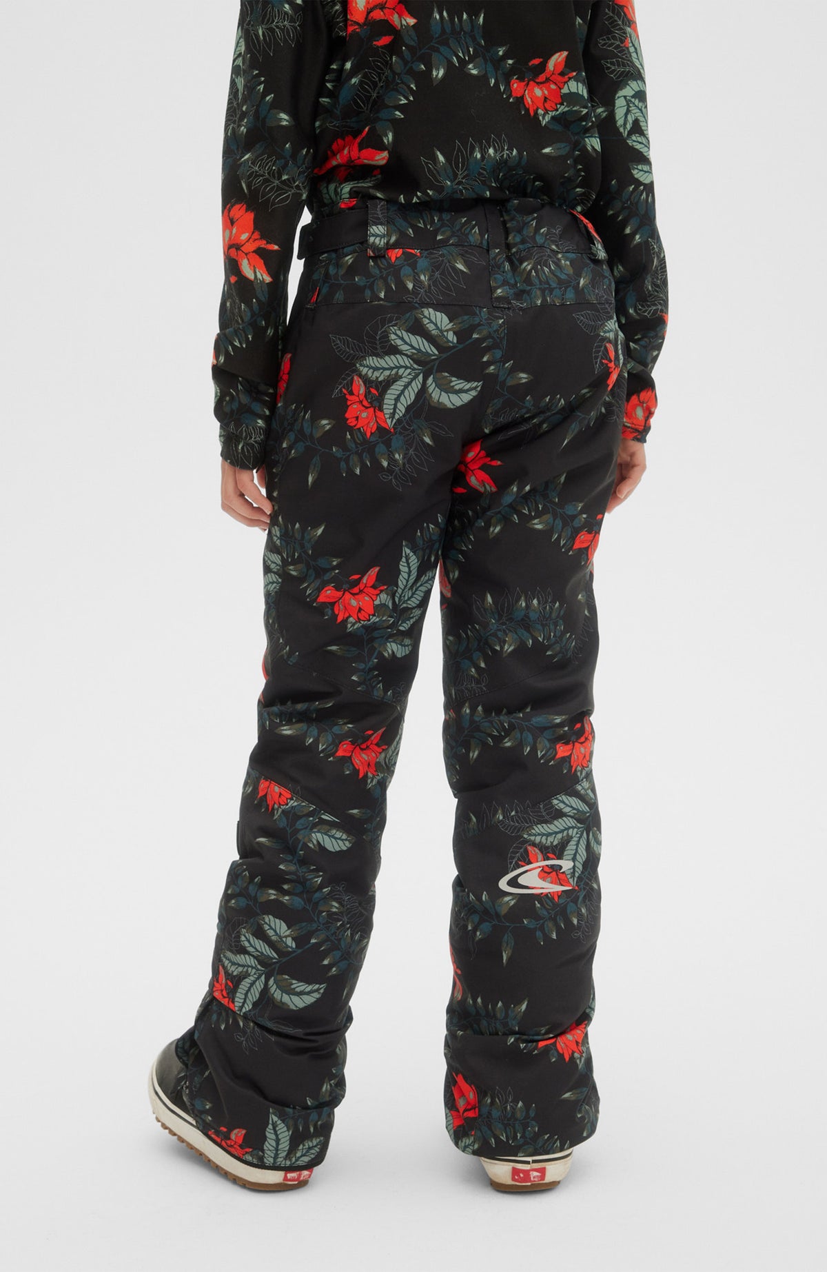 Charm All Over Print Snow Pants | Black With Green