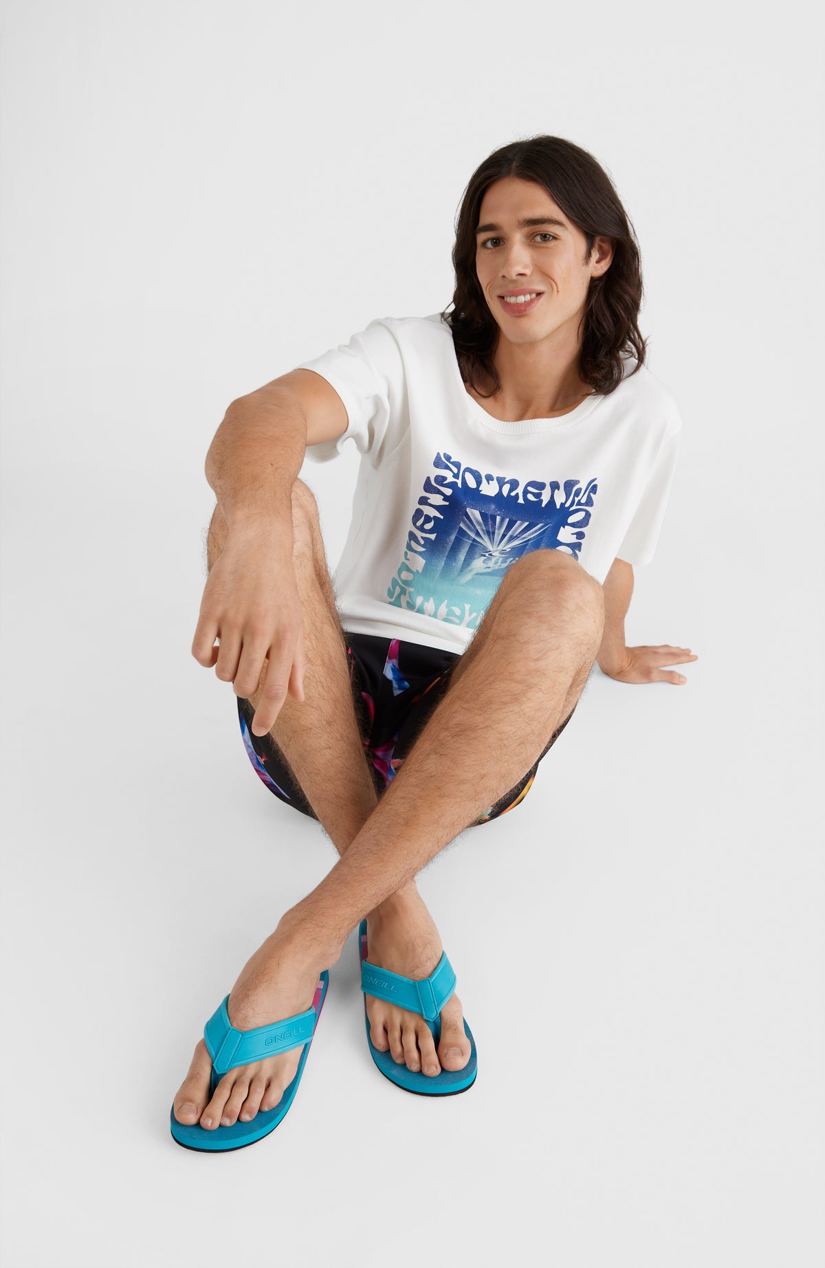 Arch Graphic Sandals | Blue Multi 7