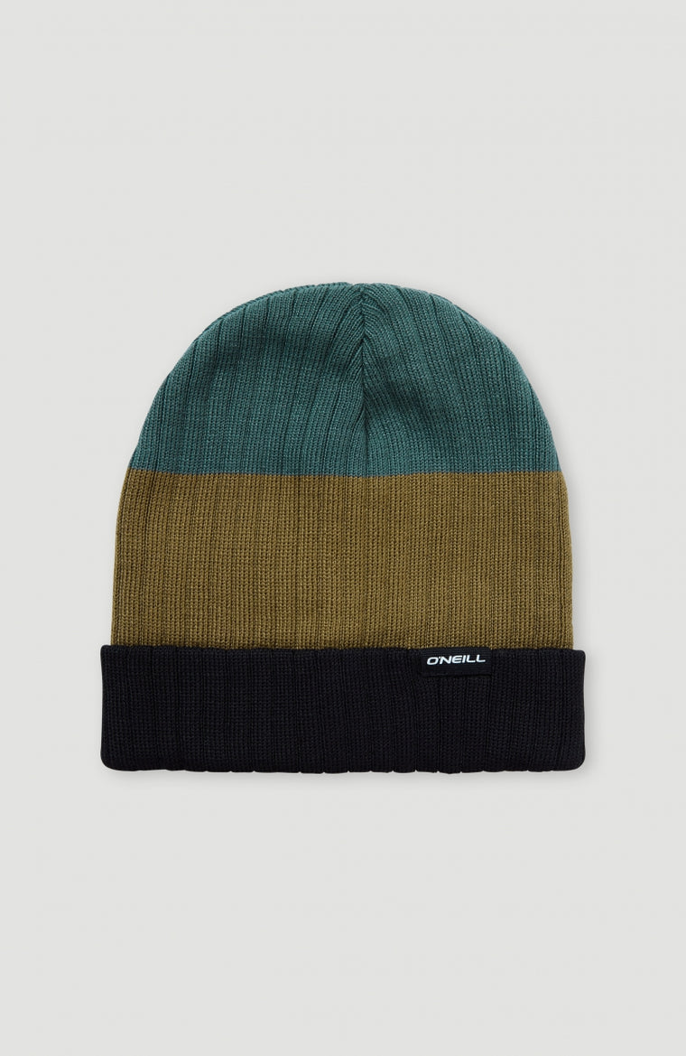 Carbonite Beanie | Balsam Green Colour Block