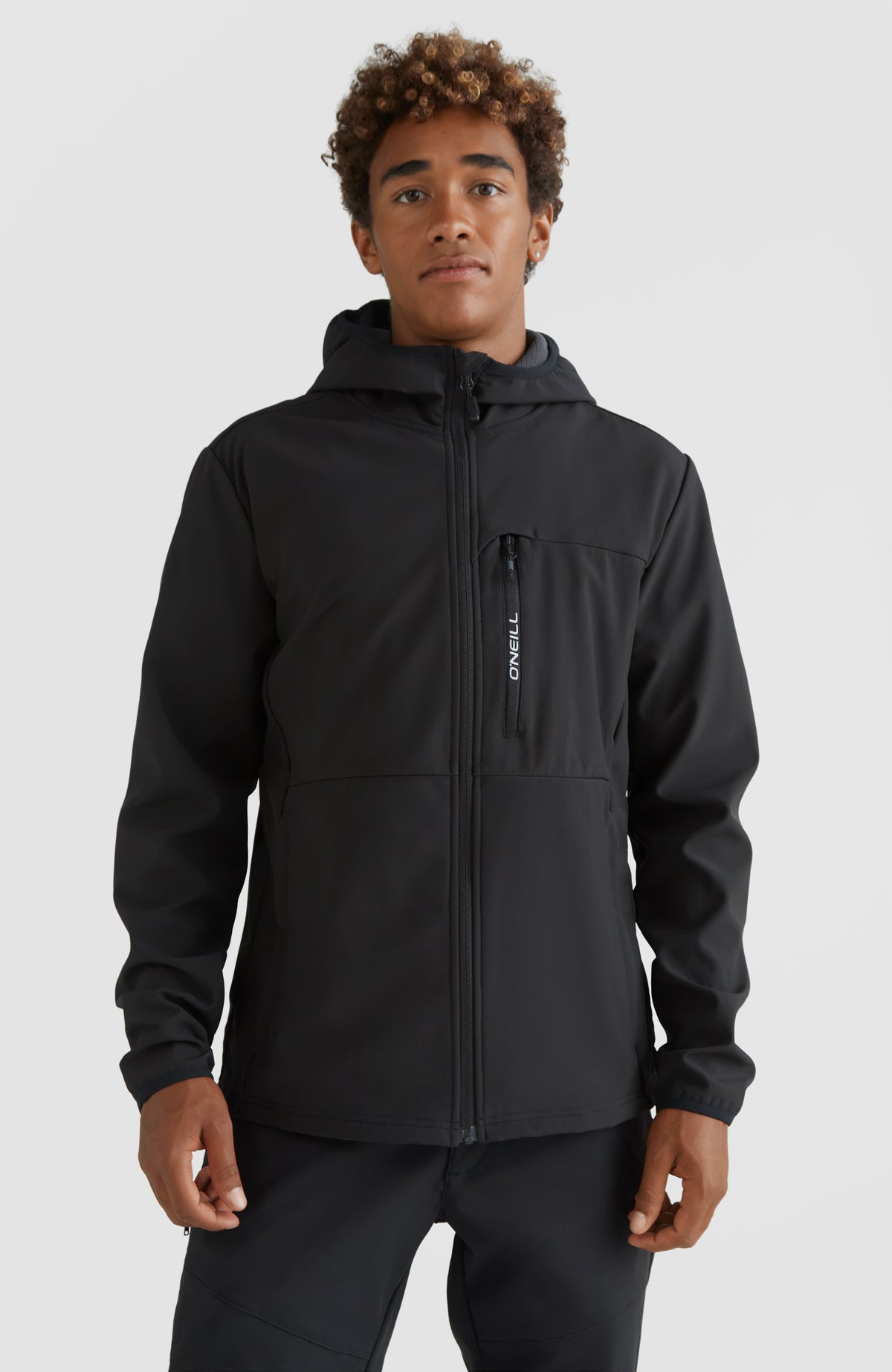 Sleet Hooded Shoftshell Jacket | Black Out