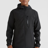 Sleet Hooded Shoftshell Jacket | Black Out