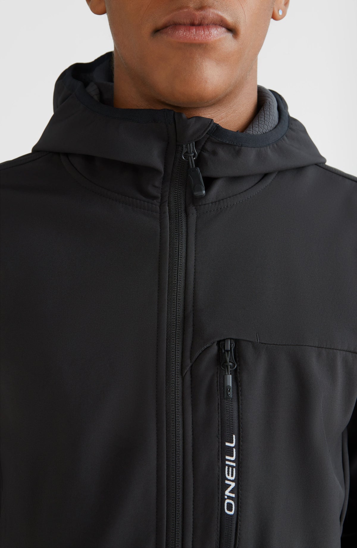 Sleet Hooded Shoftshell Jacket | Black Out