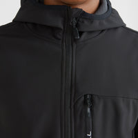 Sleet Hooded Shoftshell Jacket | Black Out