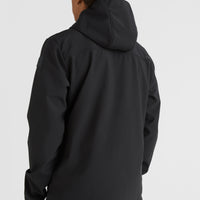 Sleet Hooded Shoftshell Jacket | Black Out