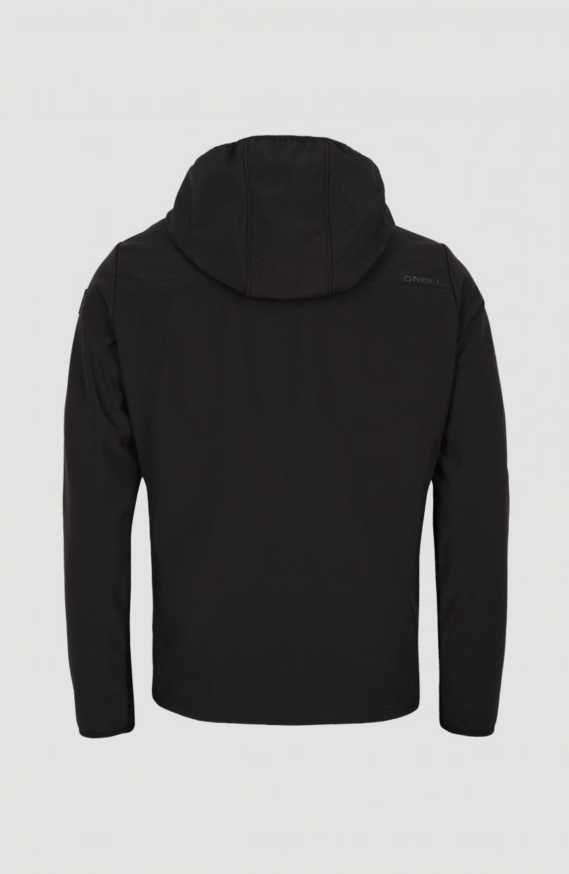 Sleet Hooded Shoftshell Jacket | Black Out