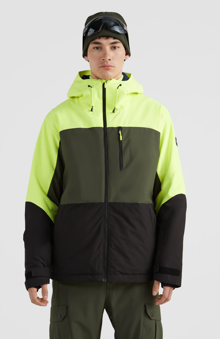 Carbon Snow Jacket | Pyranine Yellow Colour Block