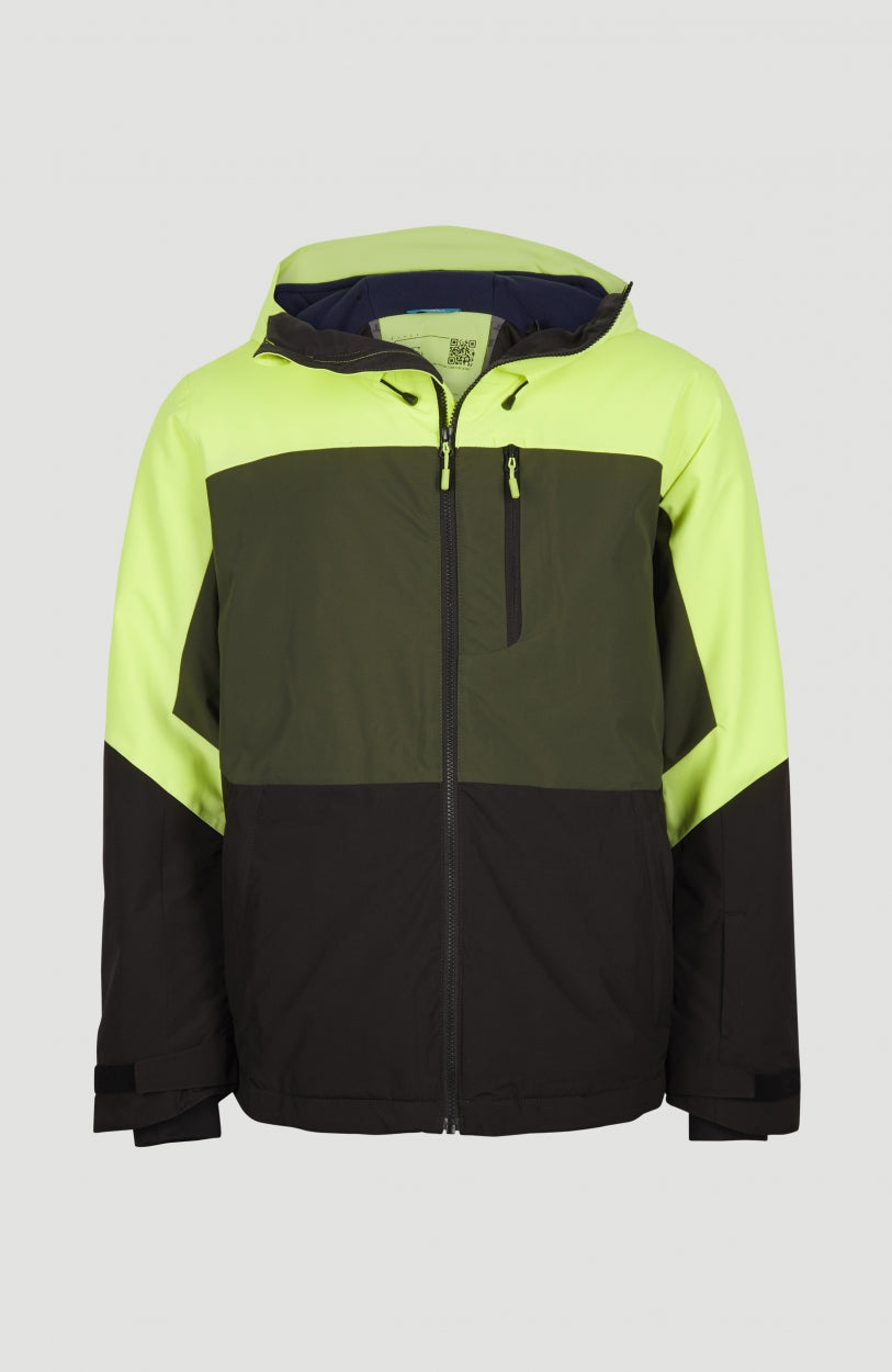 Carbon Snow Jacket | Pyranine Yellow Colour Block