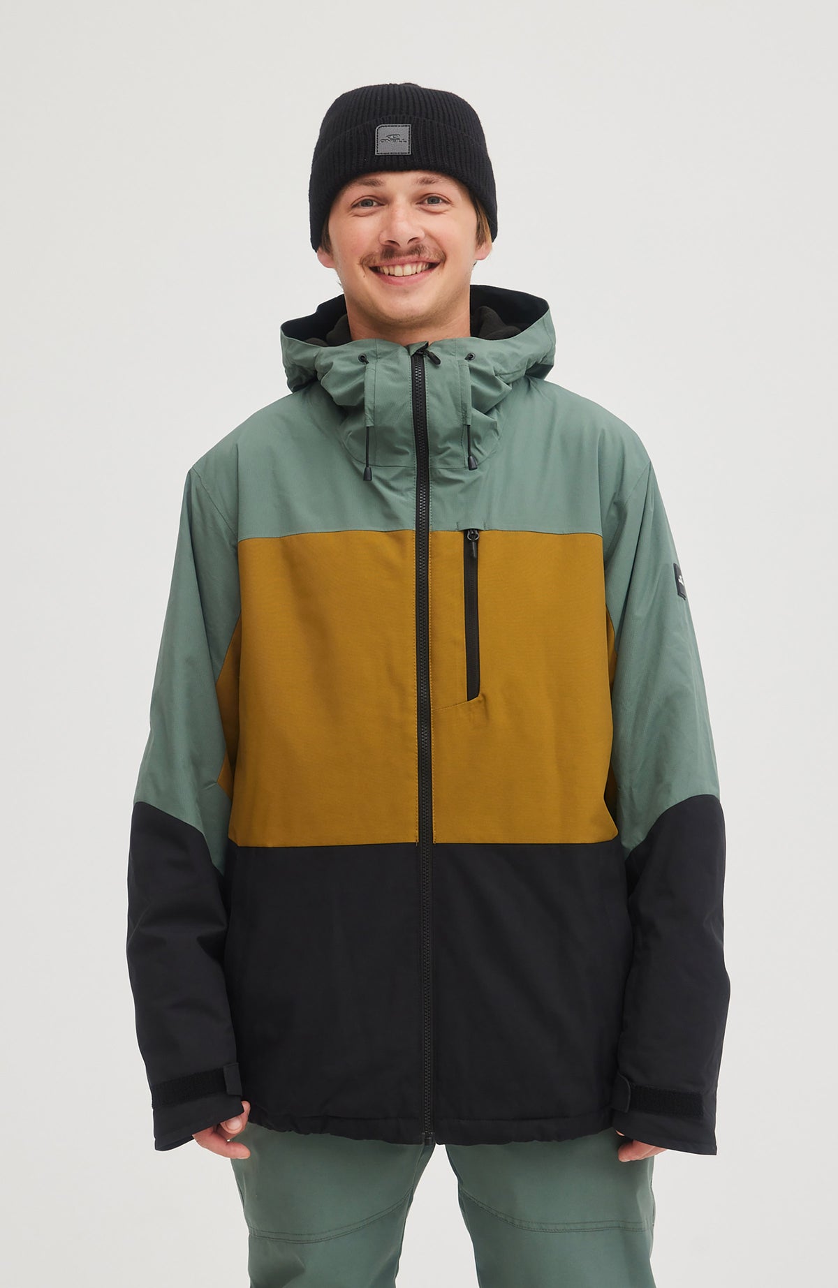 Carbon Snow Jacket | Balsam Green Colour Block