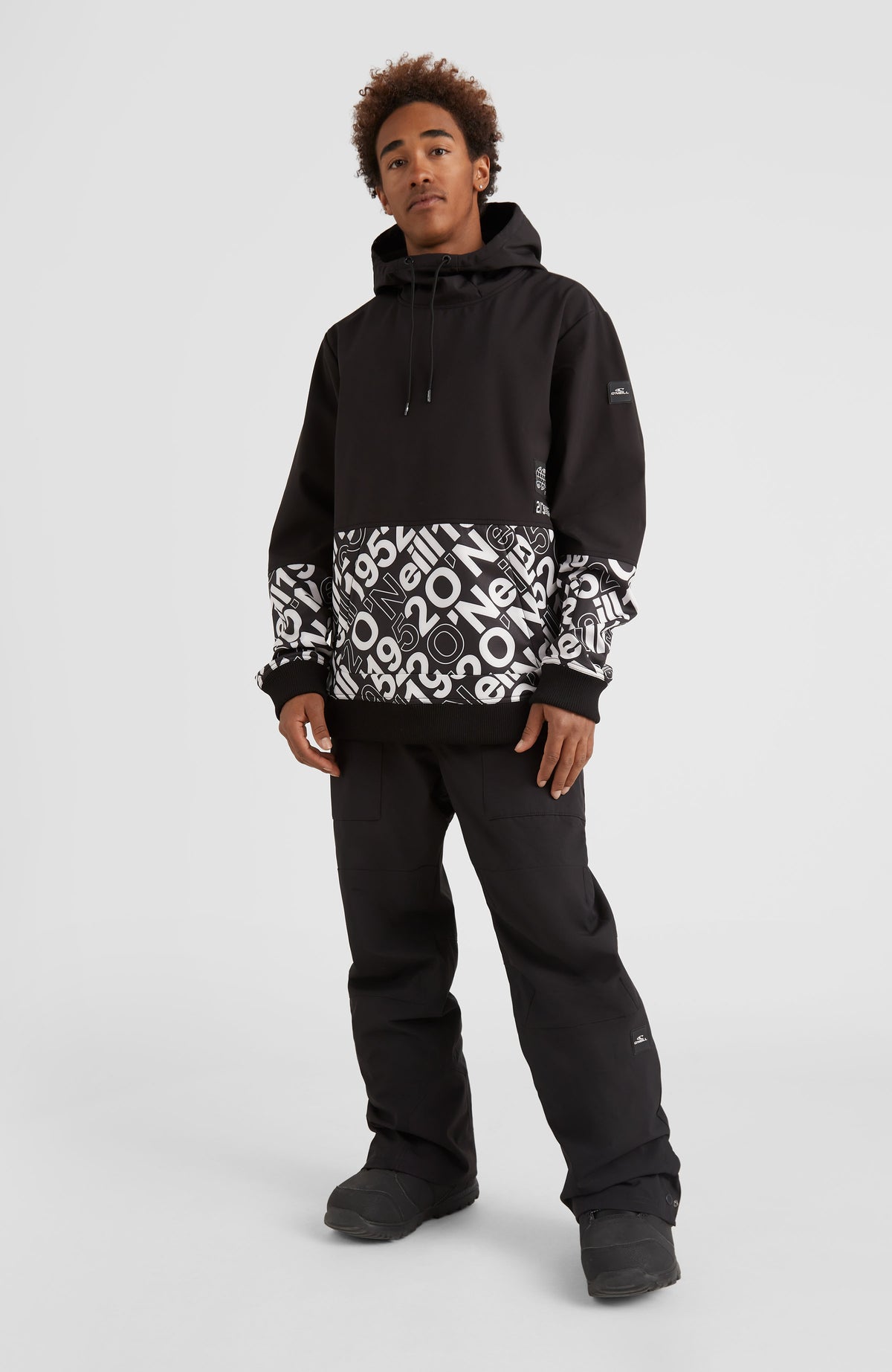 Softshell Hoodie Jacket | Black Out Colour Block