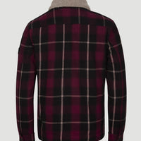 Fleece Lined Jacket | Red Tartan Check