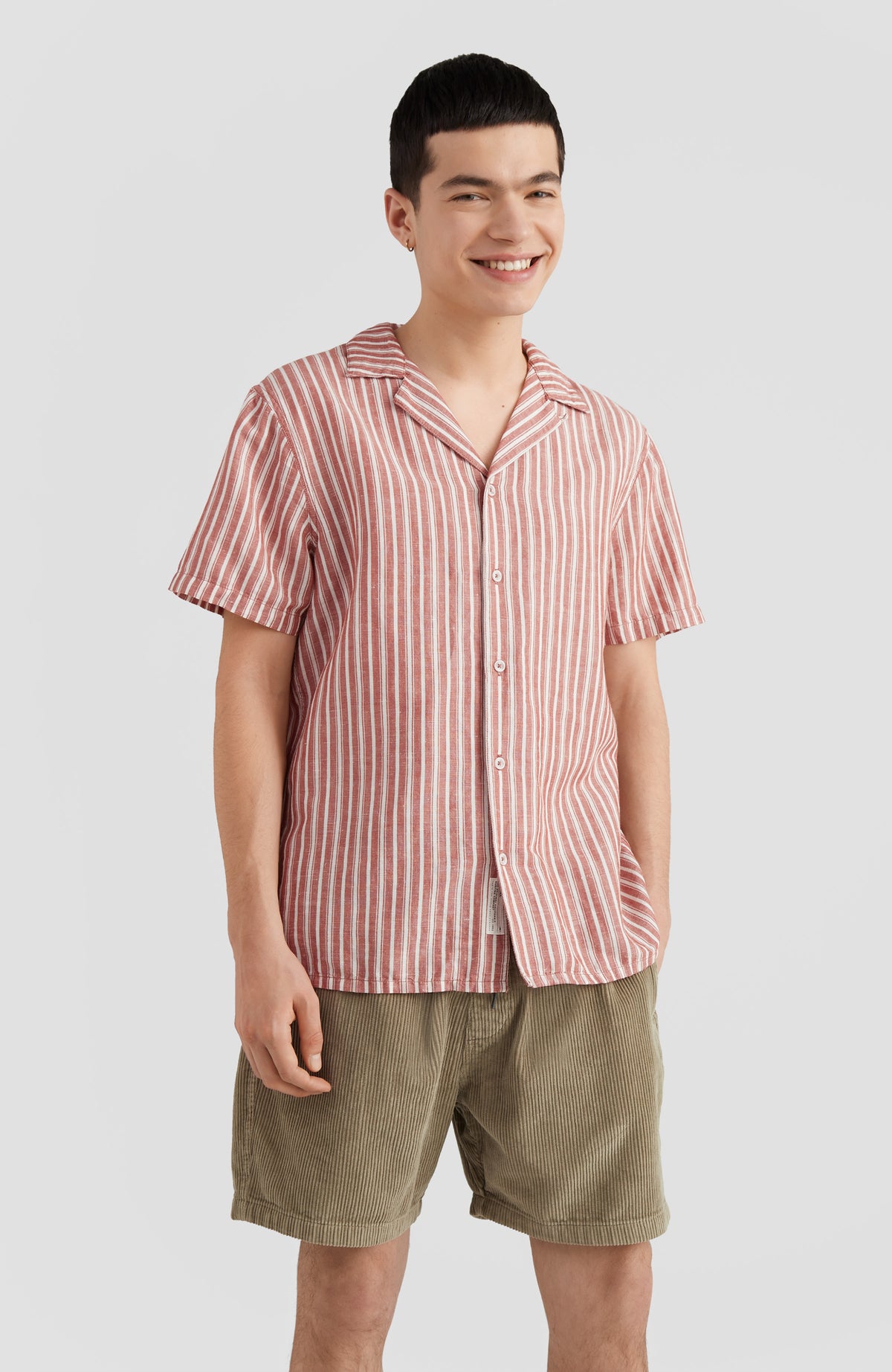 Beach Shirt | Red Multi Stripe