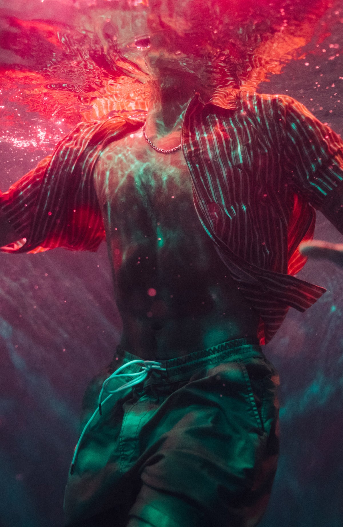 Beach Shirt | Red Multi Stripe