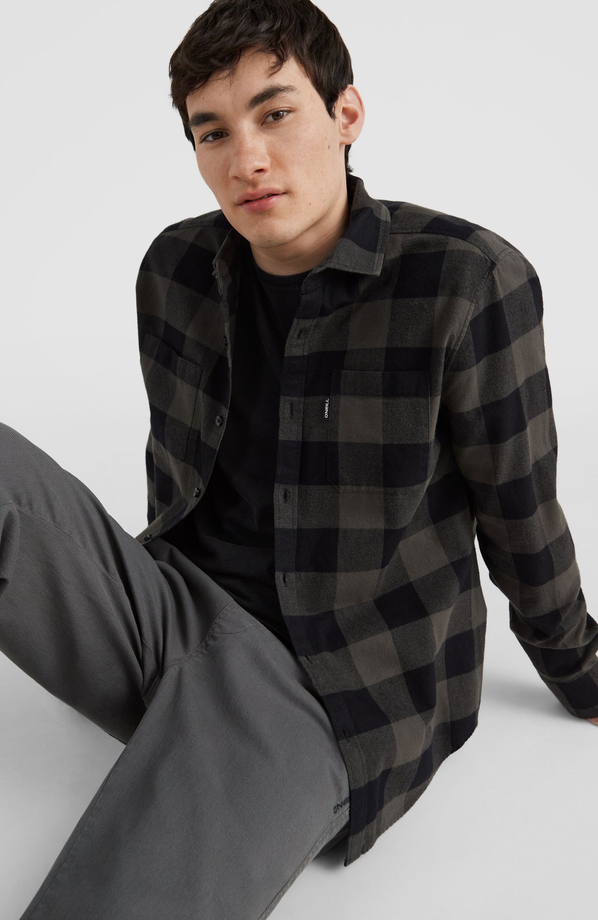 Checked Flannel Shirt | Green Small Buffalo Check