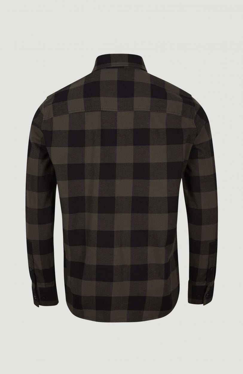 Checked Flannel Shirt | Green Small Buffalo Check