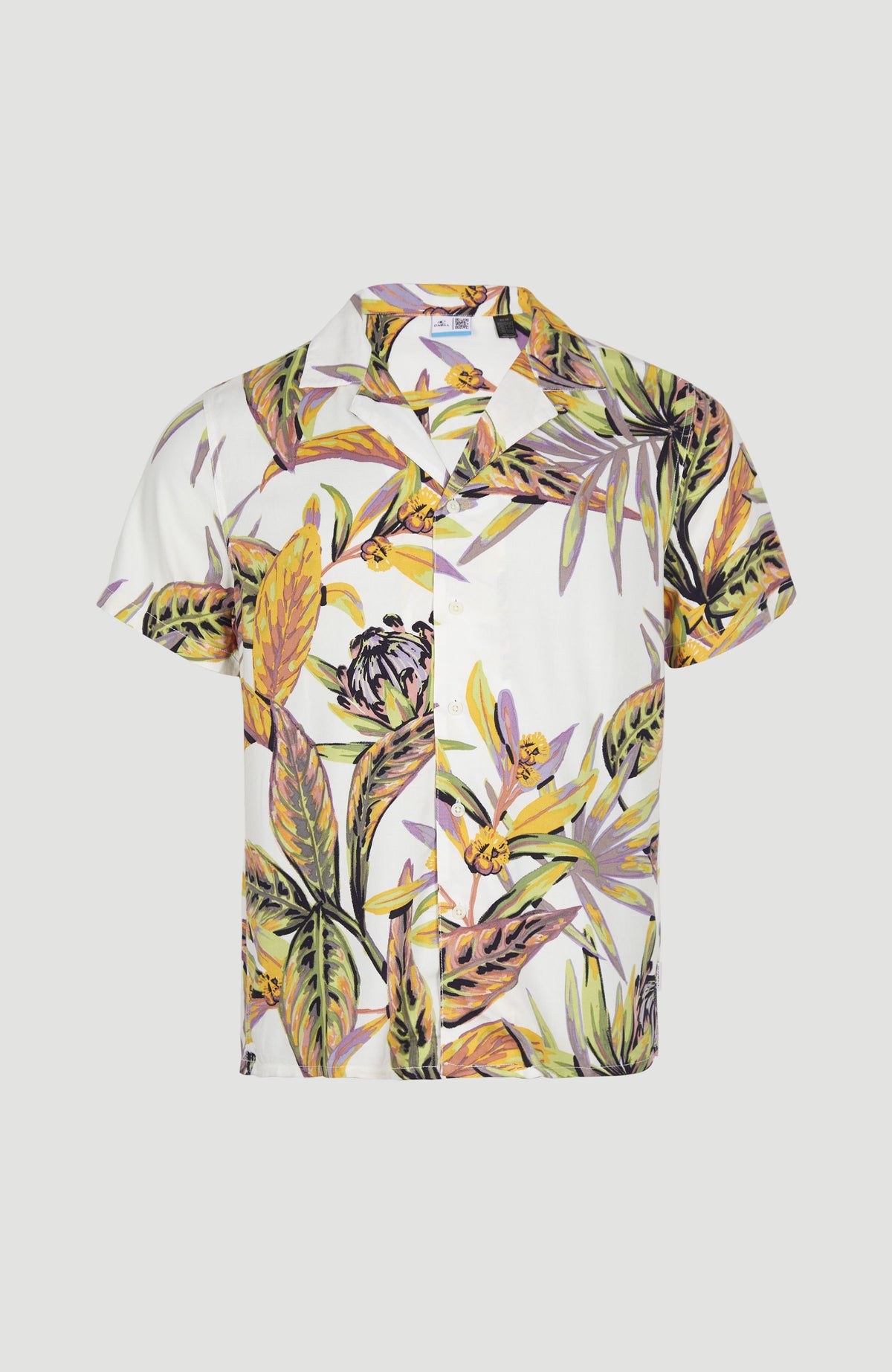 Print Shirt | White Tropical Flower