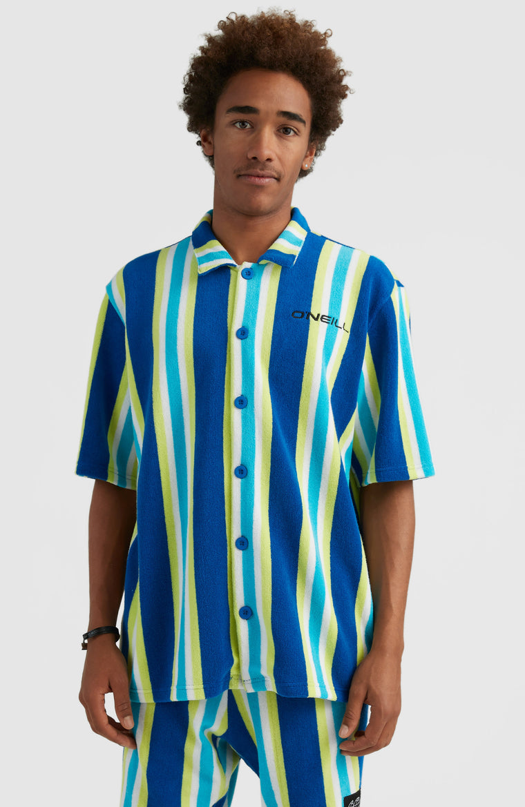 Brights Terry Shirt | Blue Towel Stripe