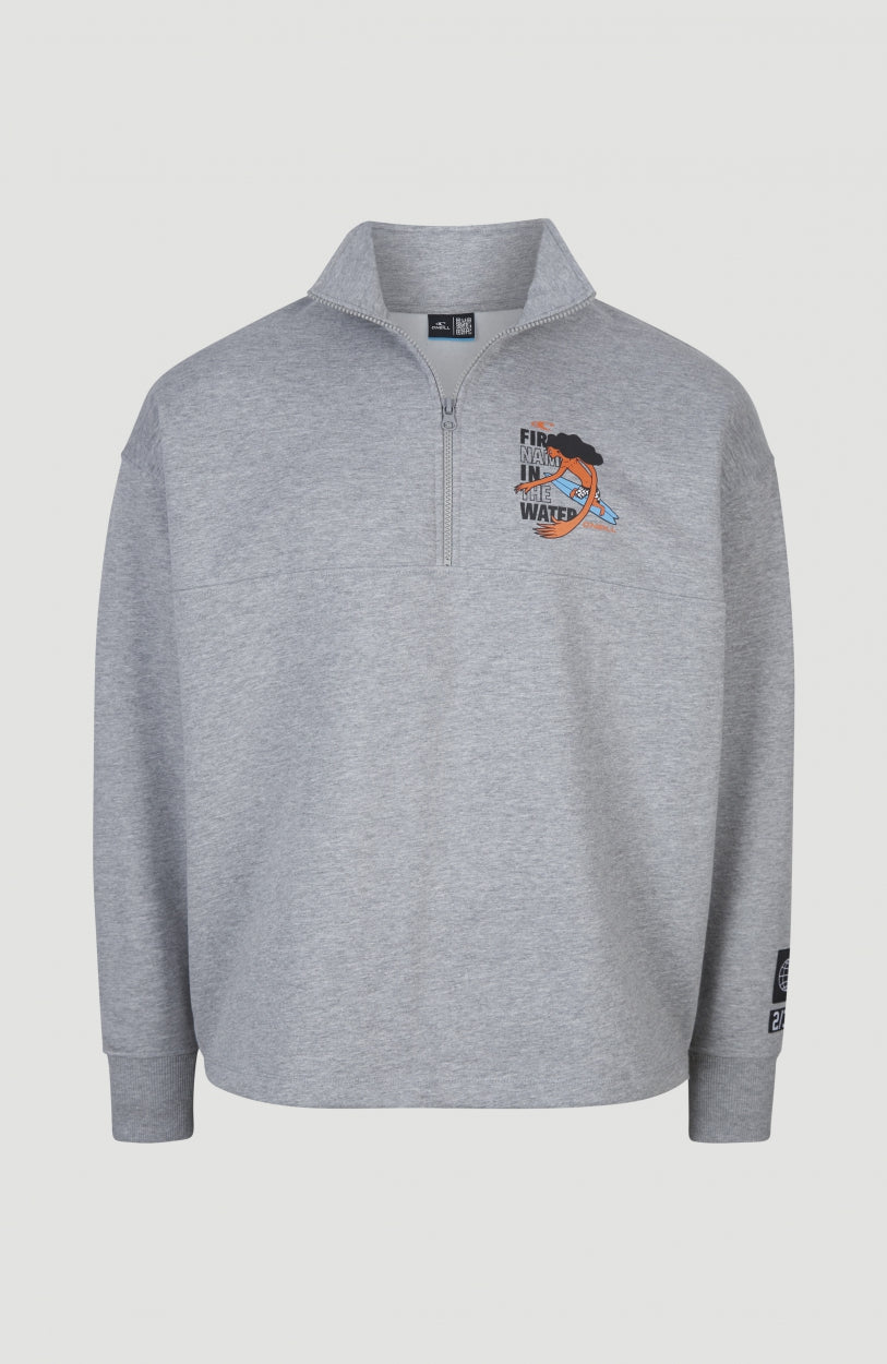 Progressive Half Zip Sweatshirt | Silver Melee