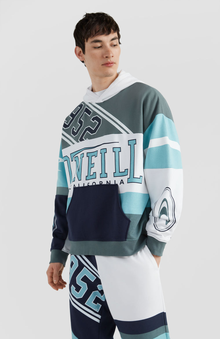 Collegiate Progressive Hoodie | Aqua Sea Colour Block