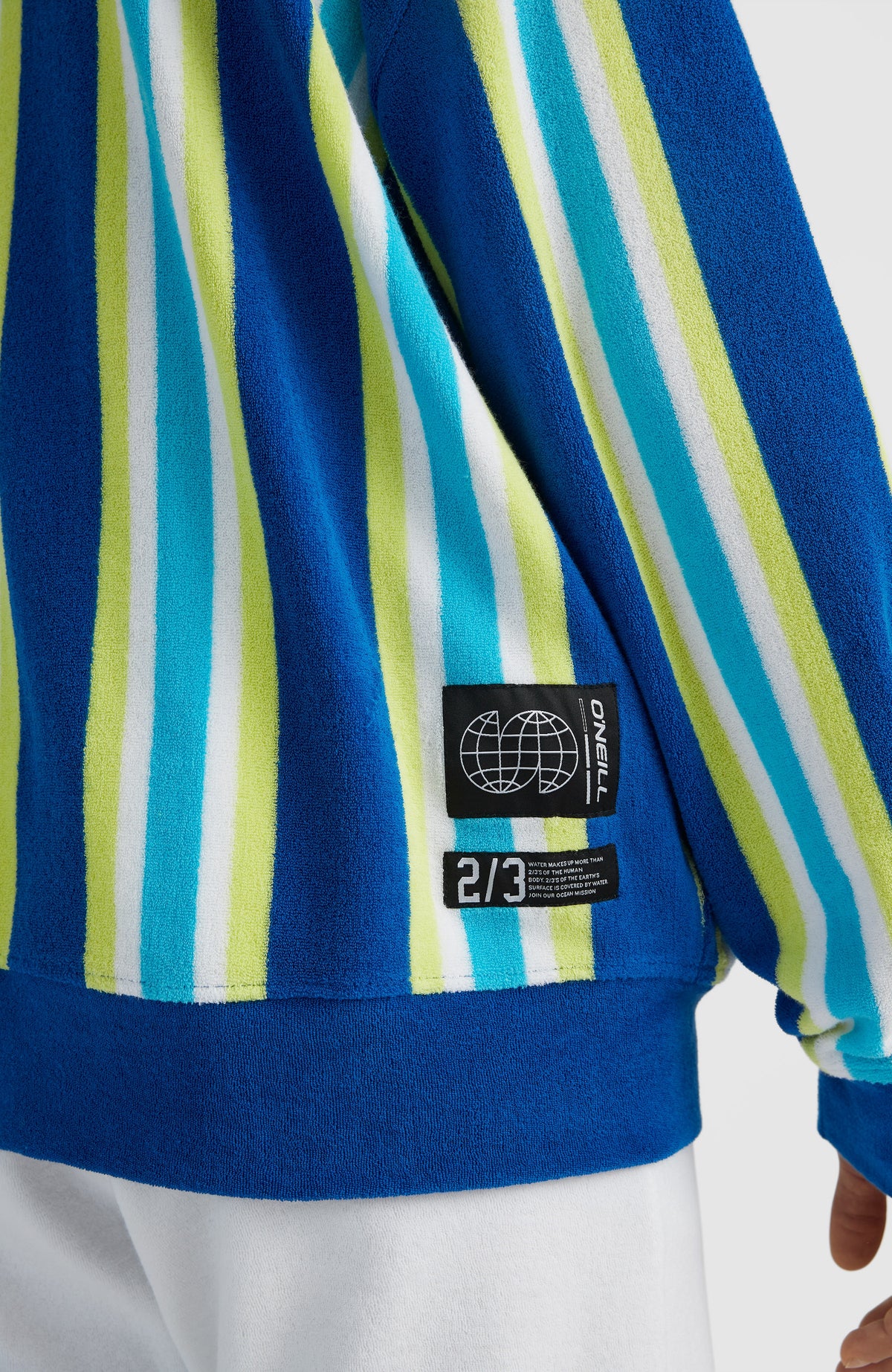 Brights Terry Hoodie | Blue Towel Stripe