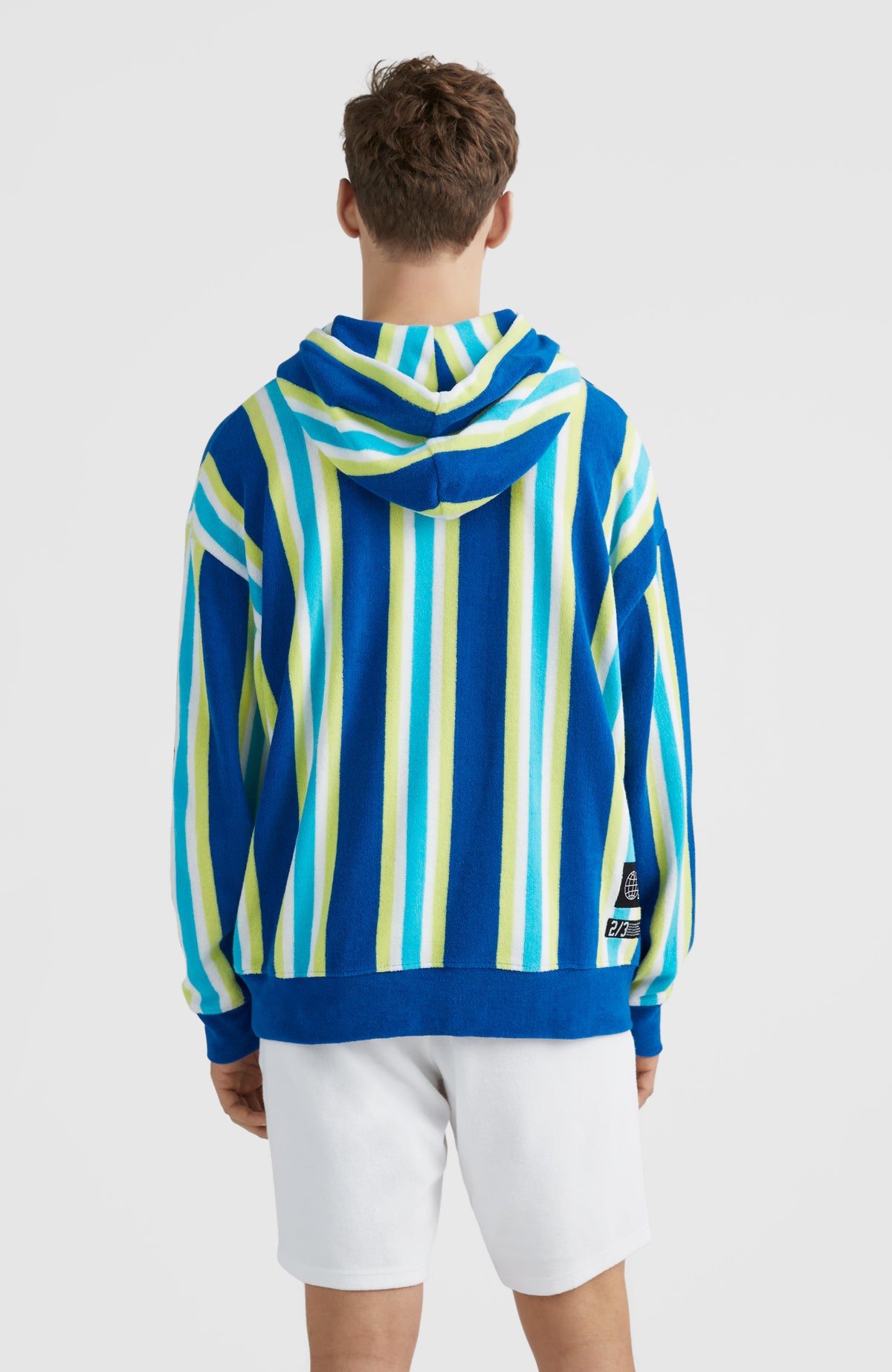 Brights Terry Hoodie | Blue Towel Stripe