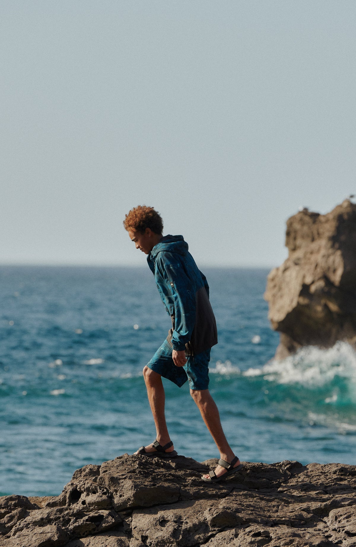 All Day Print Hybrid Shorts | Blue AO 7