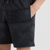 All Day Print Hybrid Shorts | Black AO 6