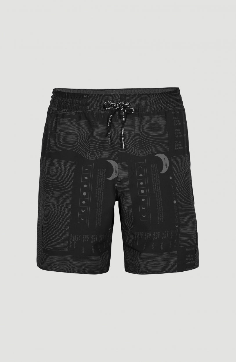 All Day Print Hybrid Shorts | Black AO 6