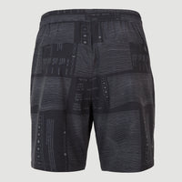 All Day Print Hybrid Shorts | Black AO 6