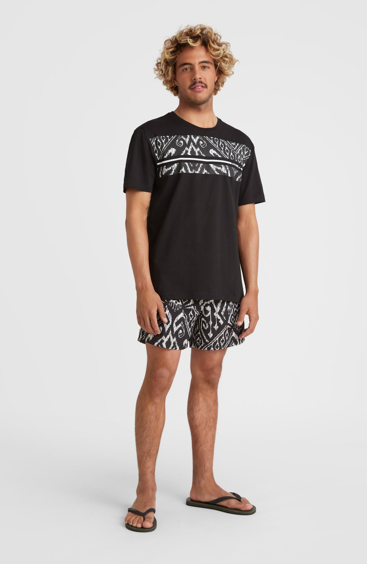 Cali Print 15'' Swim Shorts | Black Magic Carpet