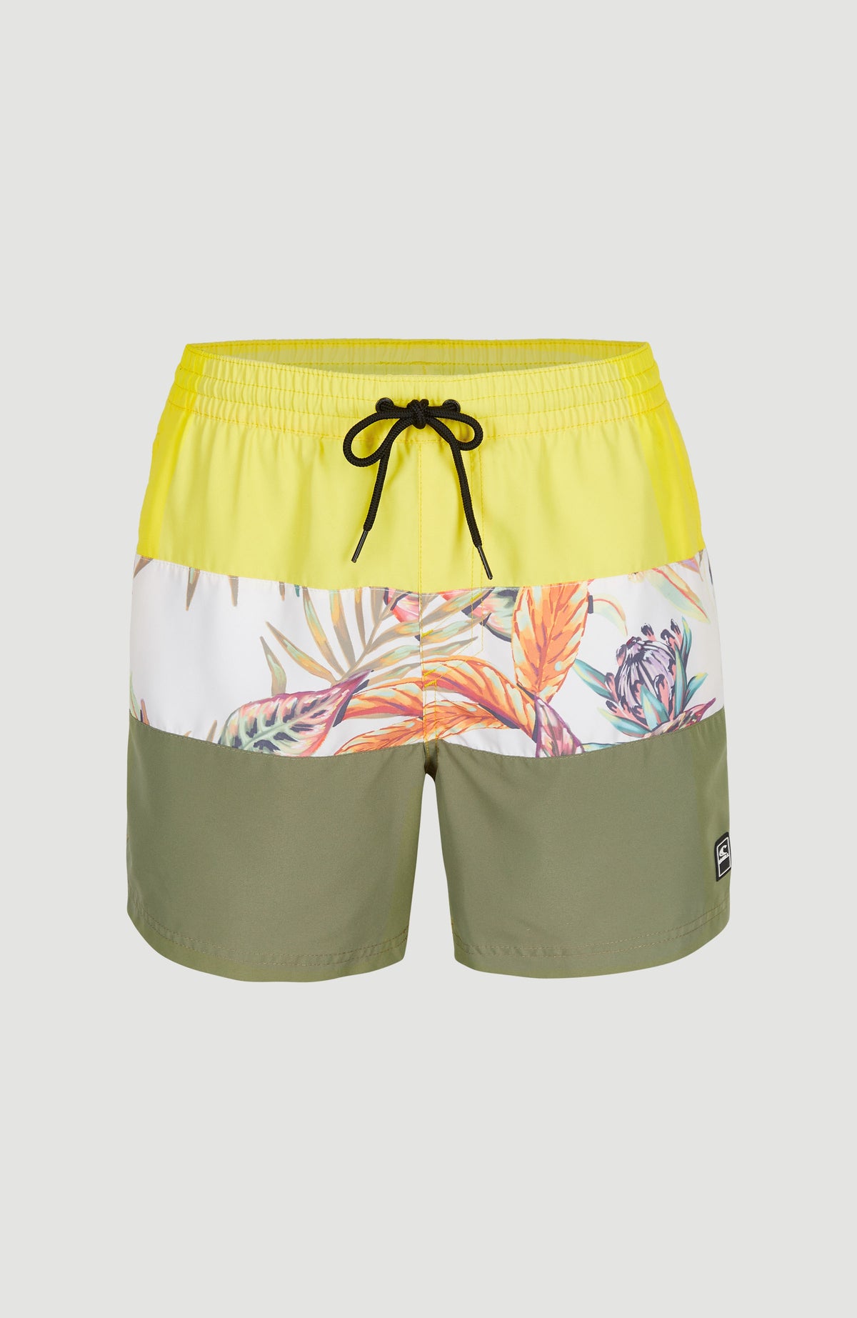 Cali Block 15'' Swim Shorts | White Tropical Flower