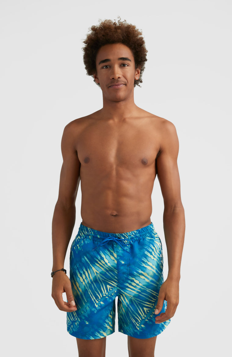 Cali Melting 16'' Swim Shorts | Bright Blue Tie Dye